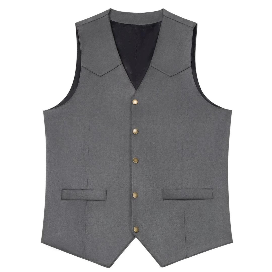 Hommes gilet or daim cuir Gentleman affaires