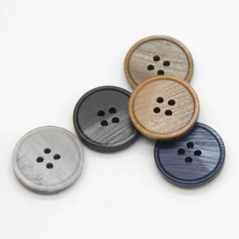 Costume pour hommes, boutons en résine bleu noir