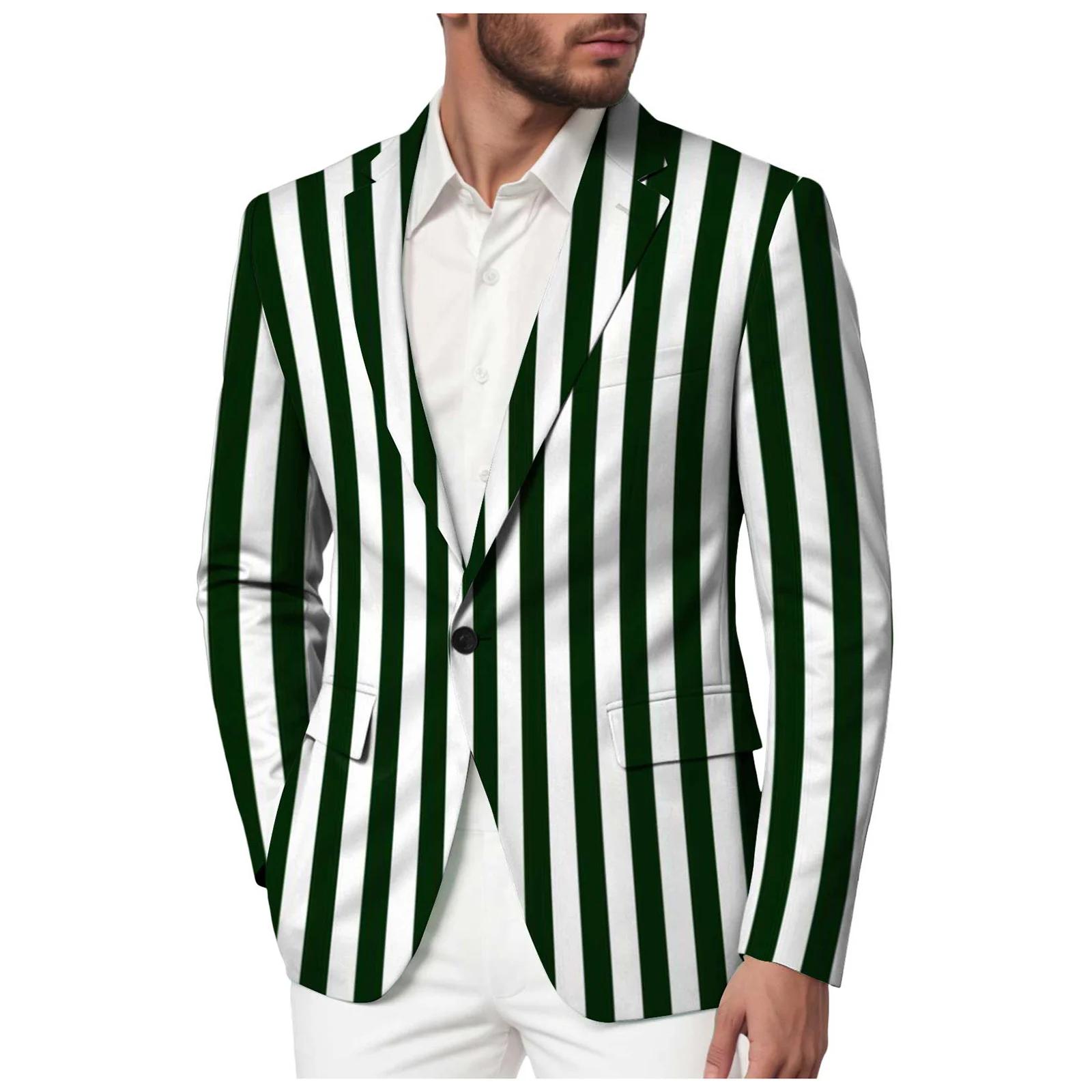 Veste de costume rayée pour hommes