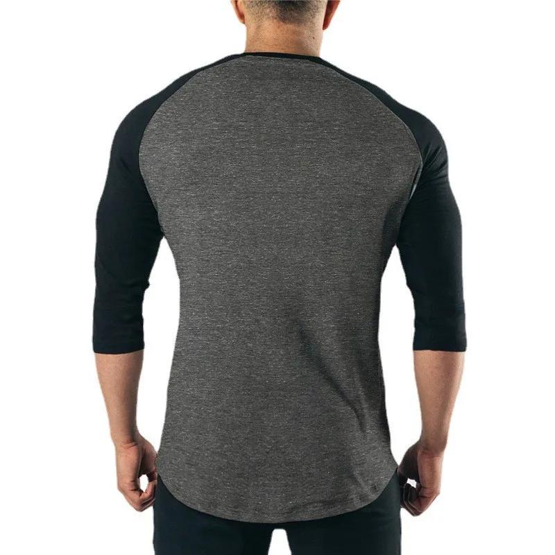 Économie en coton à manches trois-quarts pour hommes