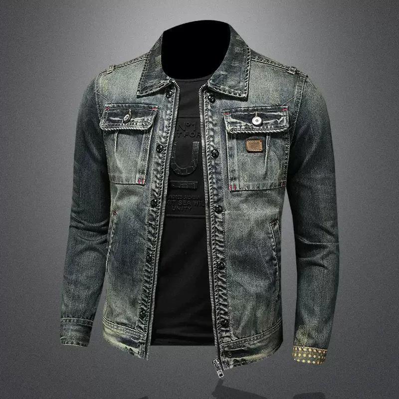 2025 nouvelle veste en jean homme mode Trench Coat tendance