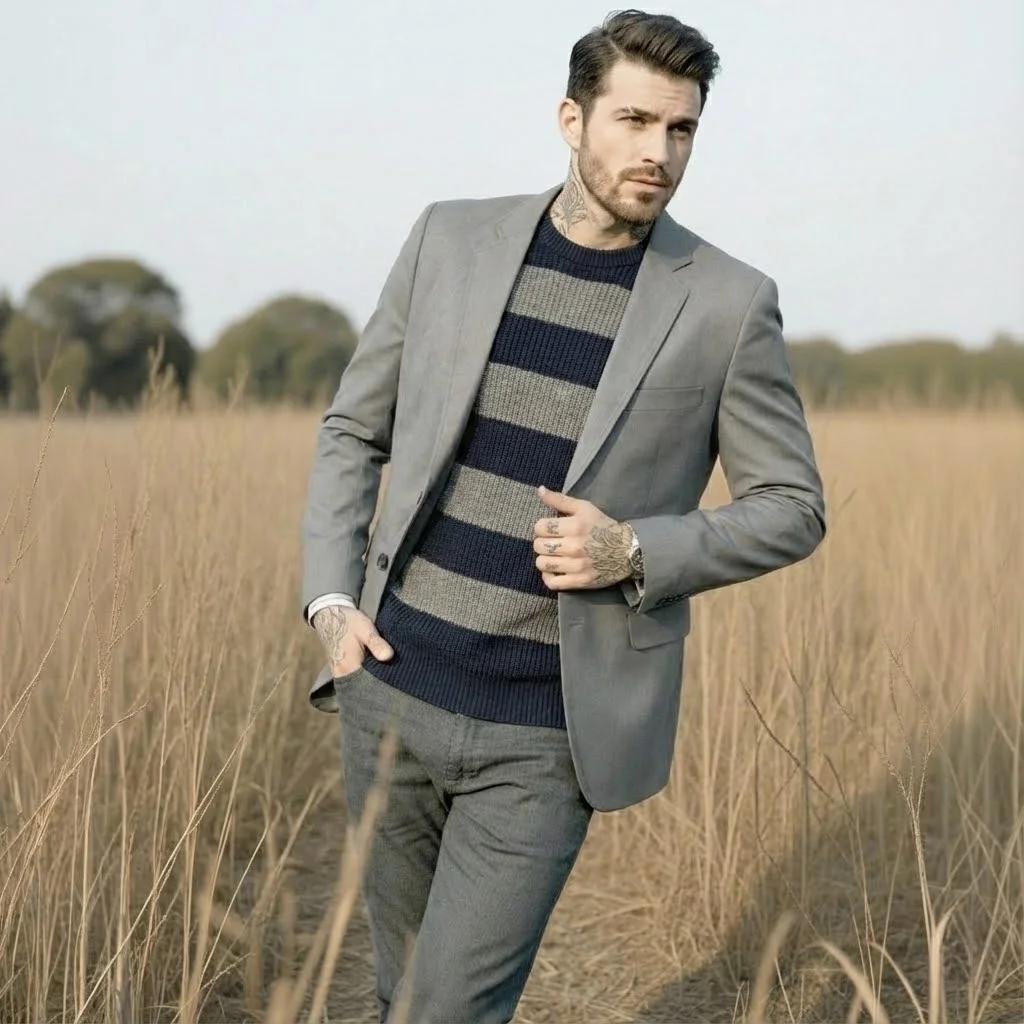 Veste à simple boutonnage pour homme
