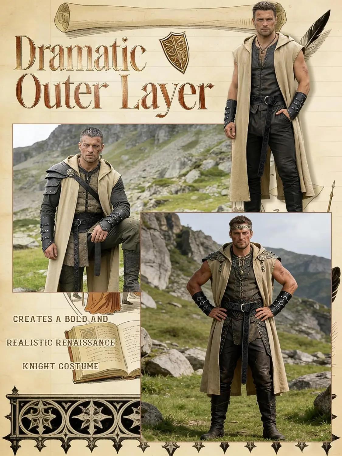 Ensemble de costumes Renaissance pour hommes Verceco – Costume médiéval/Renaissance