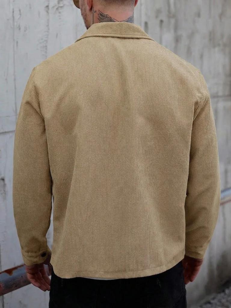 Veste chemise en velours côtelé pour homme
