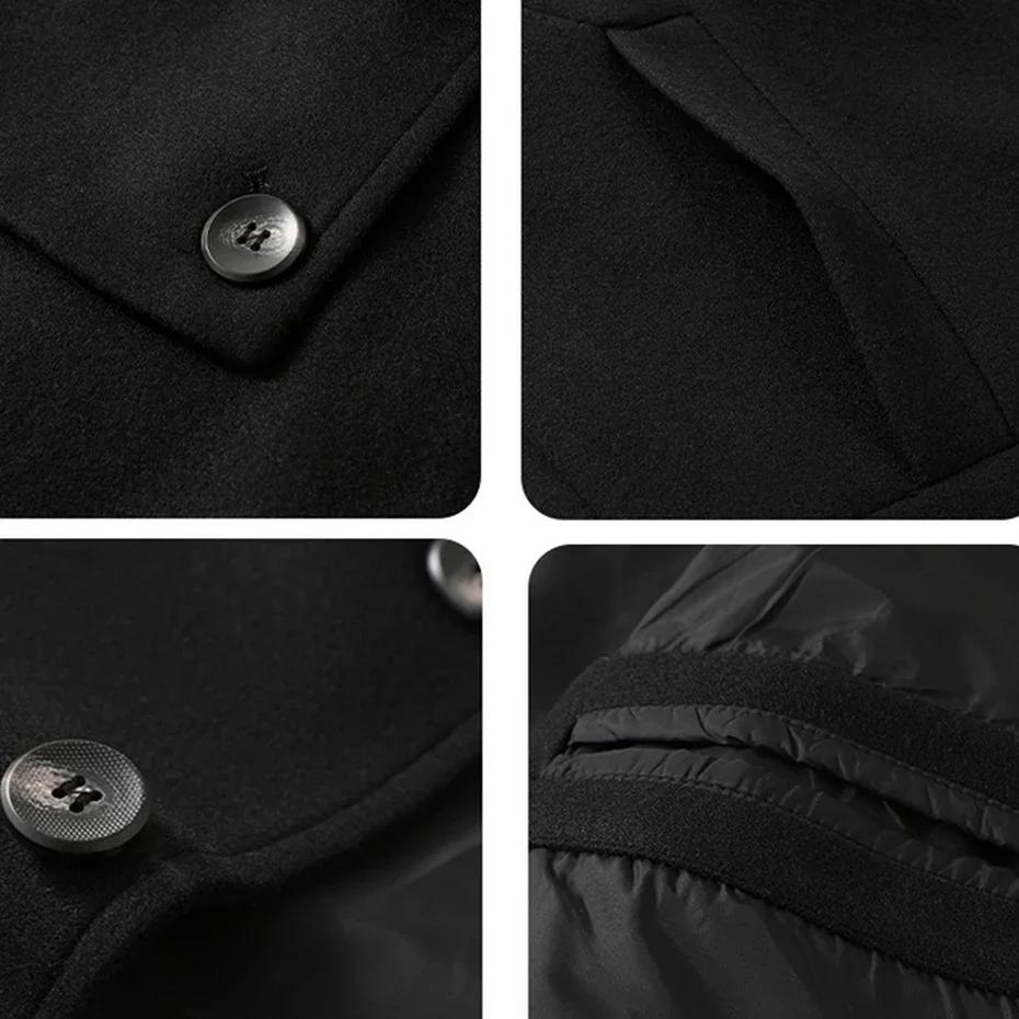 Veste en laine hommes grande taille 12XL couleur unie vestes manteaux