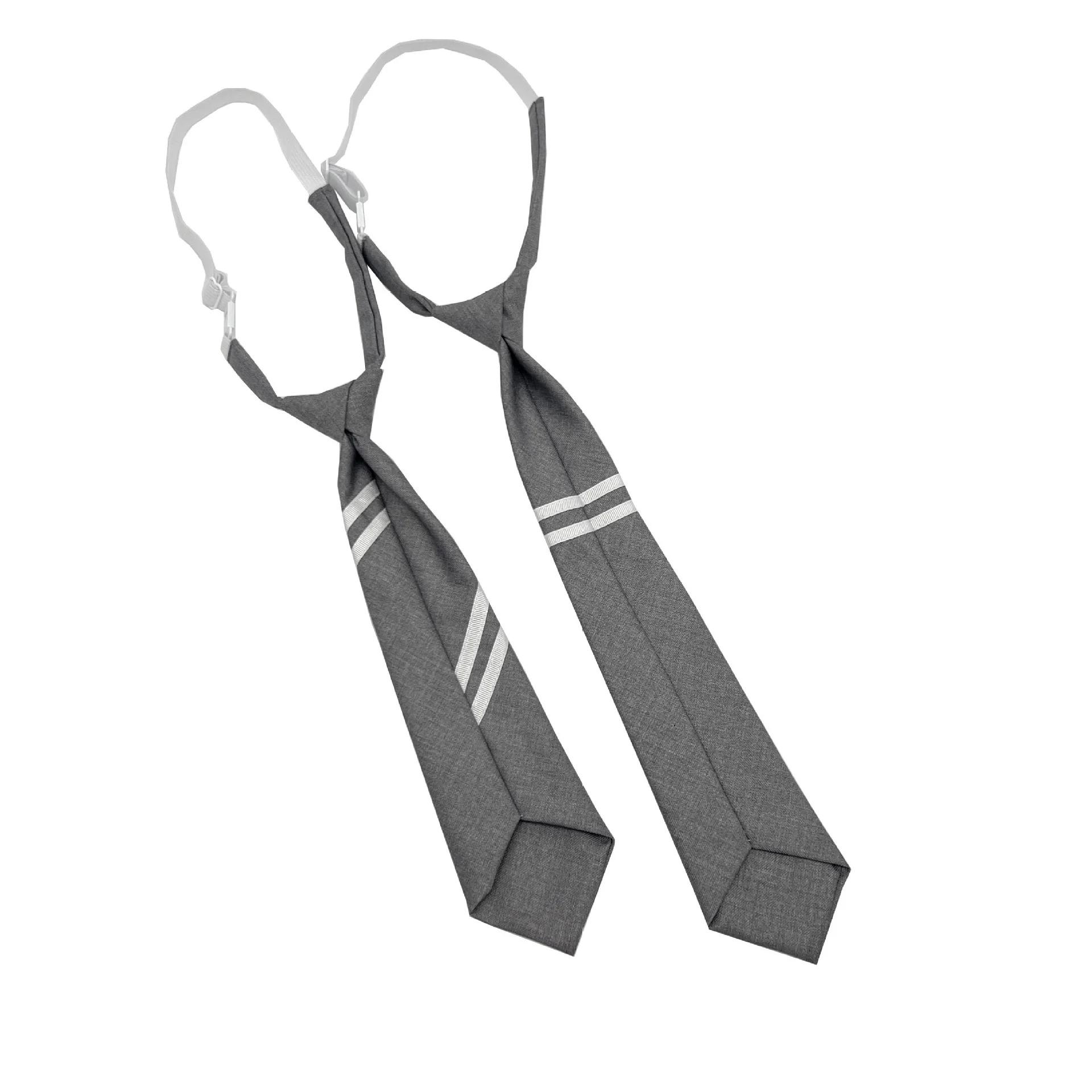 Cravate en coton gris pour homme et femme