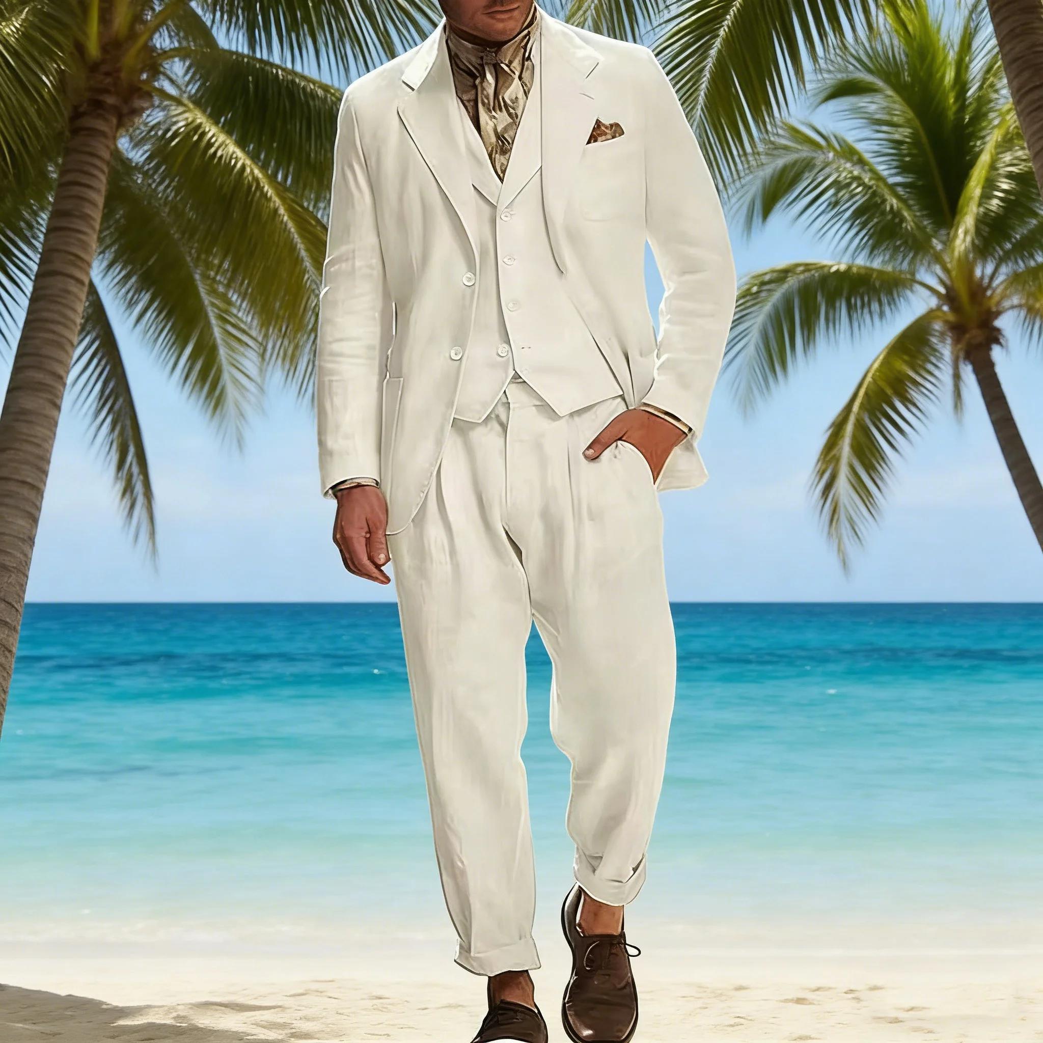 Costume en lin de luxe pour homme