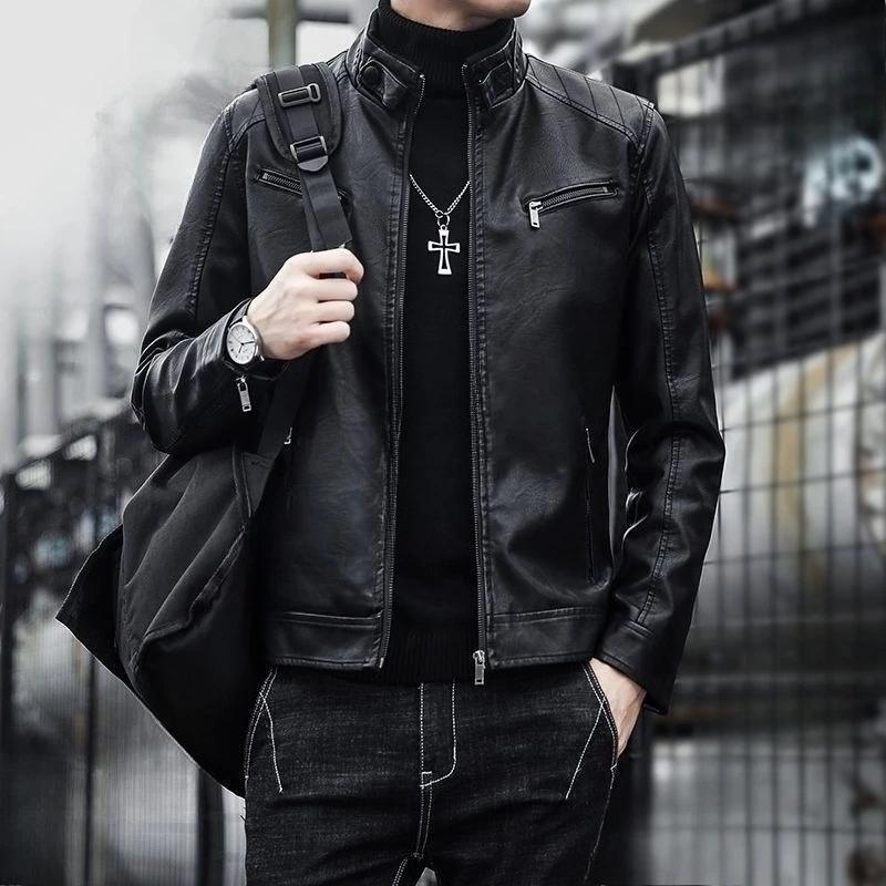 Nouvelle veste en cuir pour homme 2026