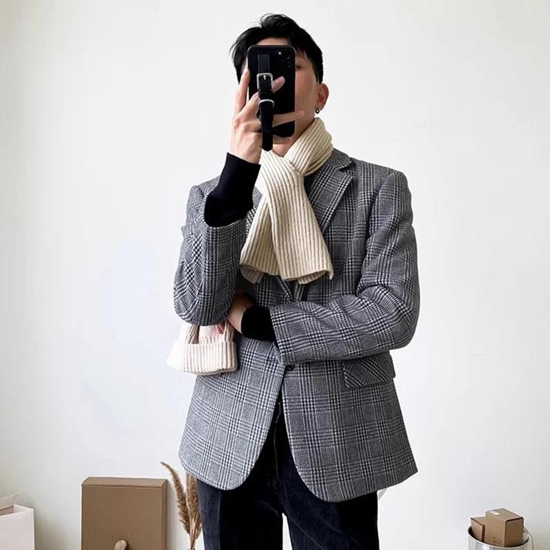 Veste de costume en laine de Style américain pour hommes pour le printemps et l'automne