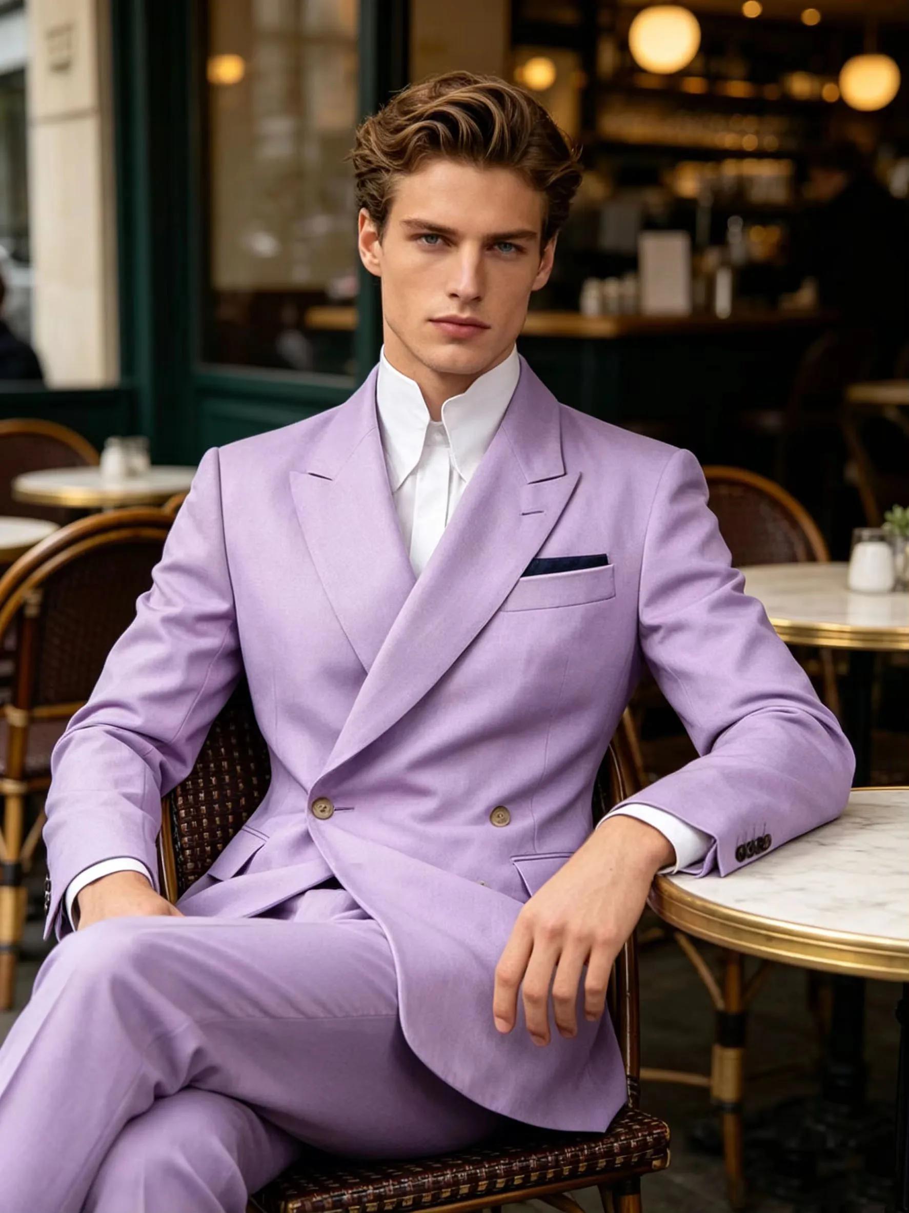 Blazer élégant pour homme en lin et coton