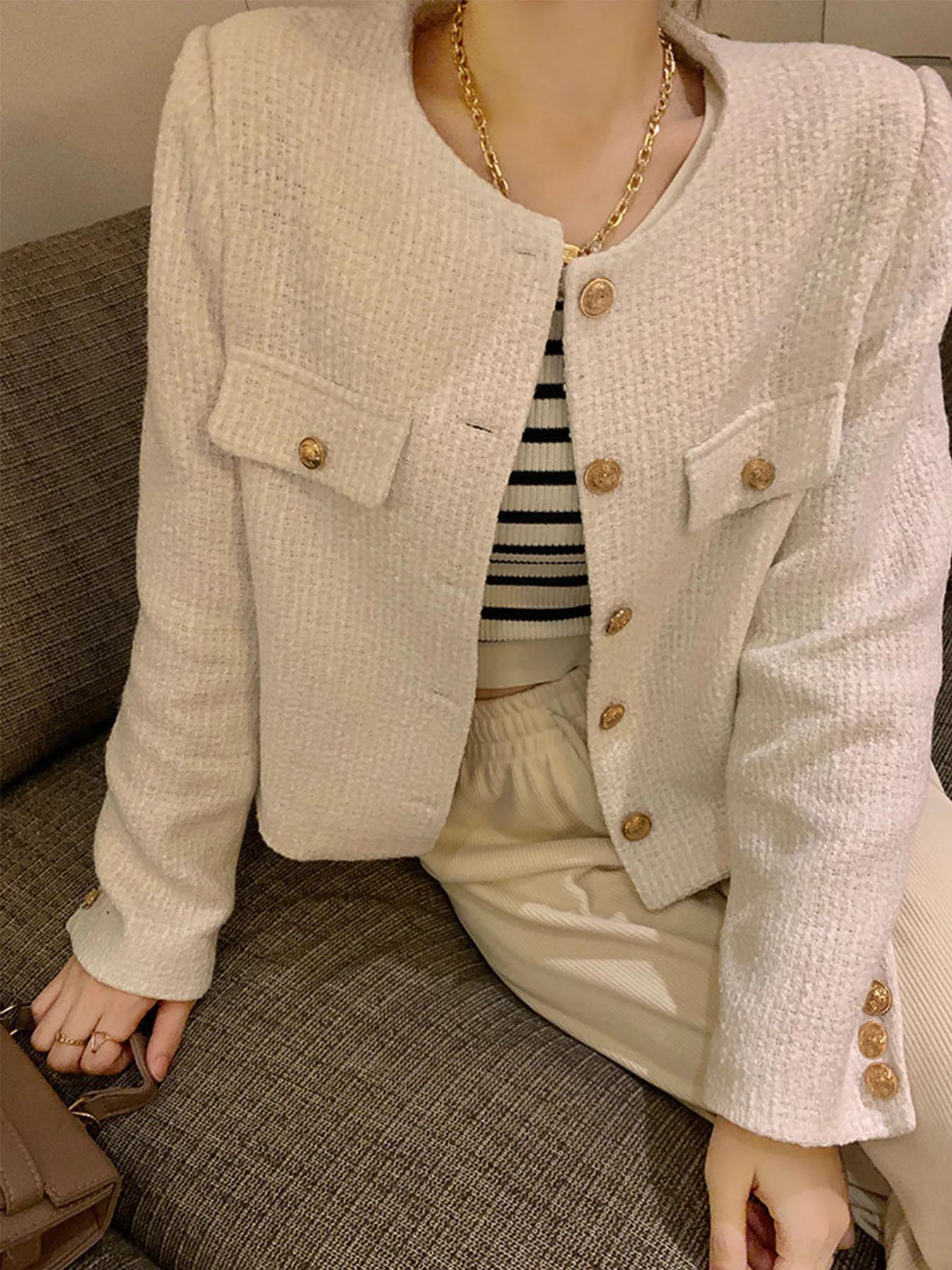 Manteau en tweed de laine française