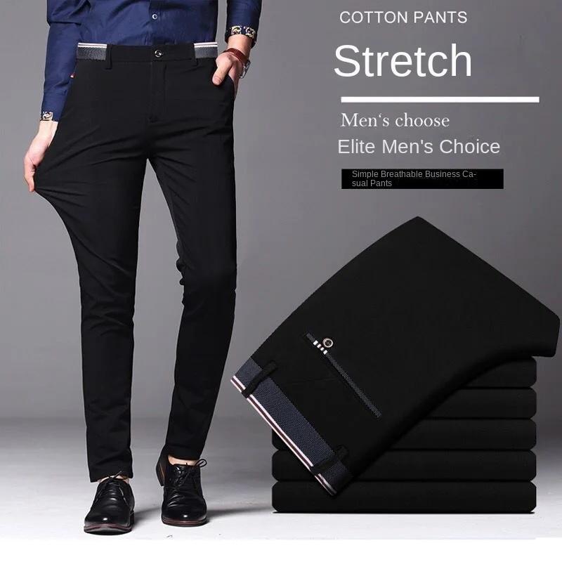 Pantalon de costume noir pour hommes