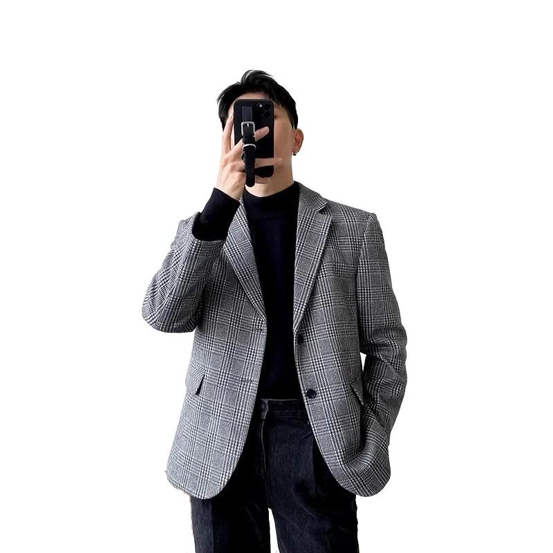 Veste de costume en laine de Style américain pour hommes pour le printemps et l'automne
