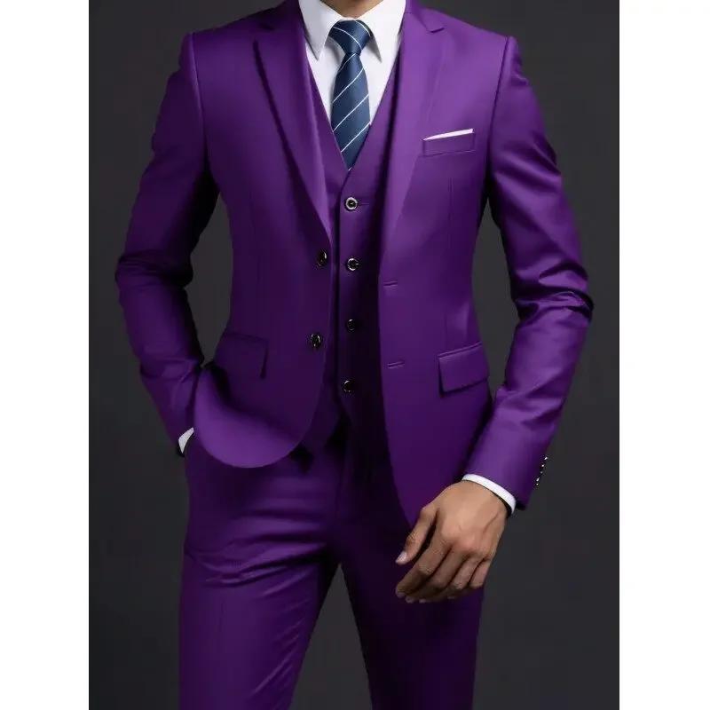 Costume (Blazer + gilet + pantalon) pour hommes