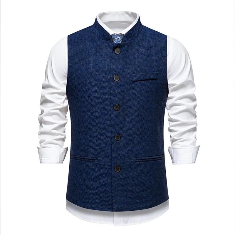 Gilet vintage à chevrons pour hommes