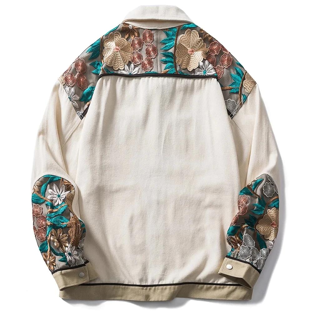 Veste en coton brodée pour hommes et femmes
