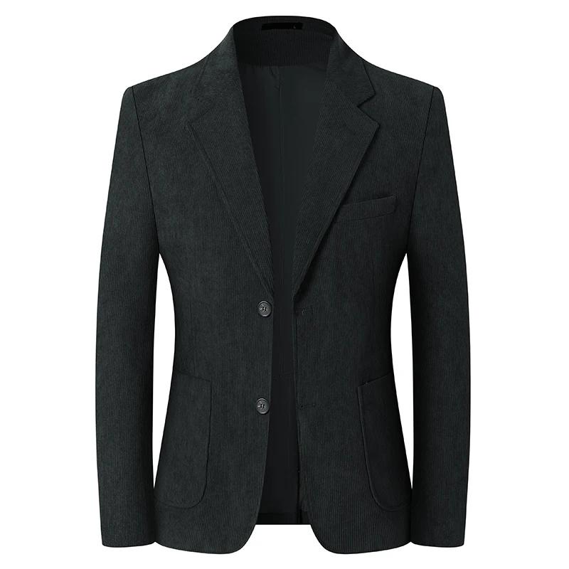 2025 nouveaux blazers en velours côtelé kaki/gris pour hommes