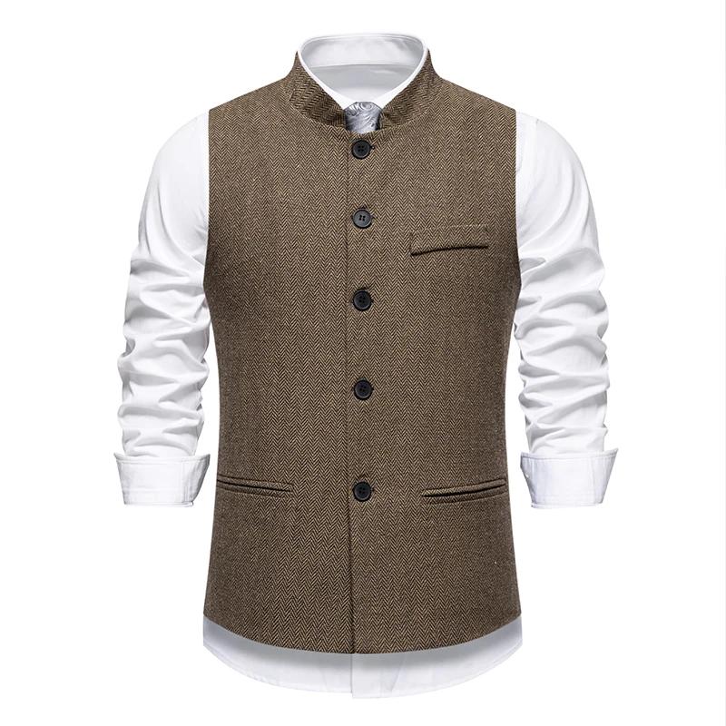Gilet vintage à chevrons pour hommes