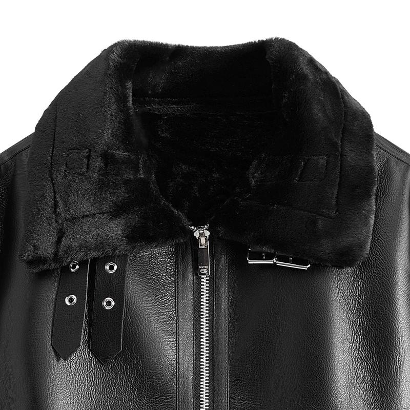 Veste en cuir d'agneau rétro pour hommes