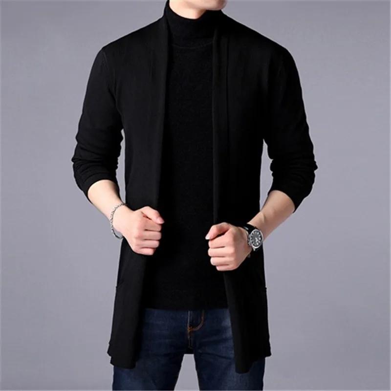 Cardigan long en tricot pour homme 2026