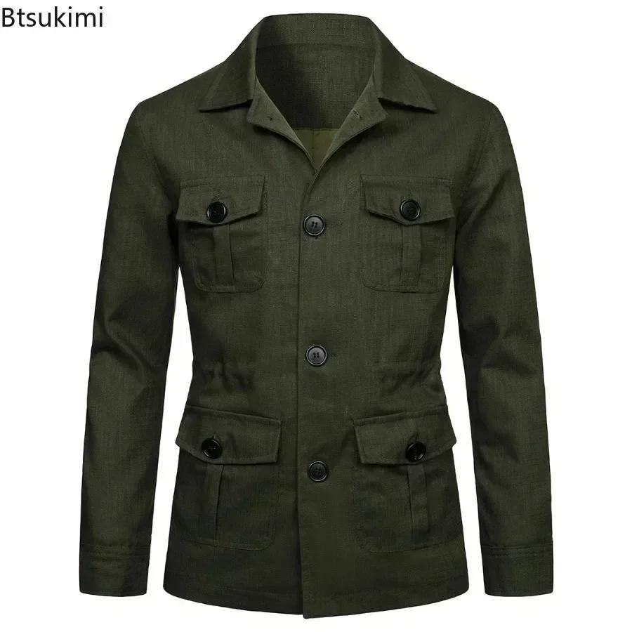 Vestes Safari en lin pour hommes