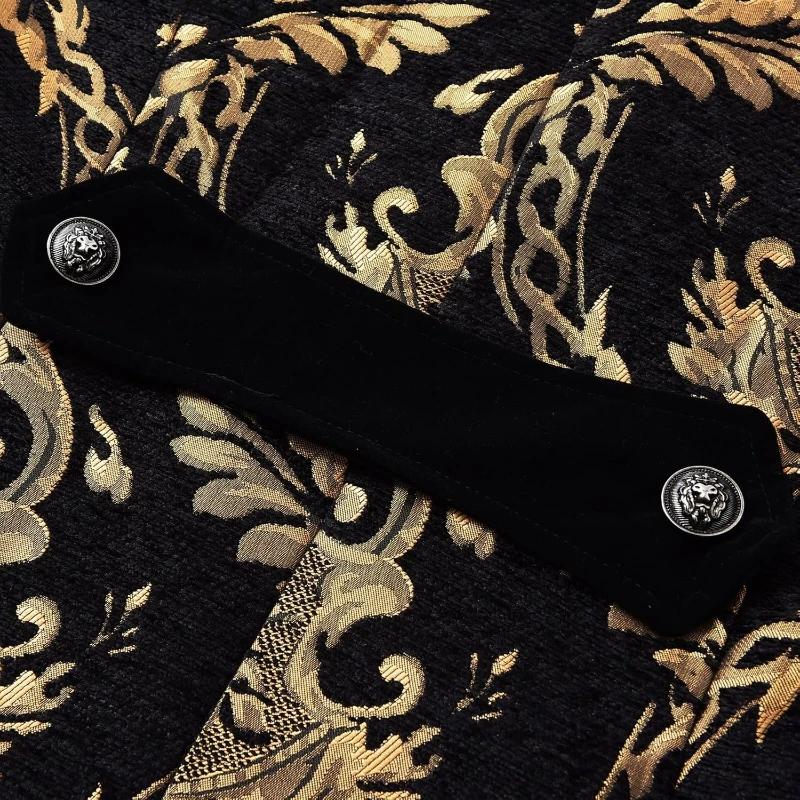 Tuxedo élégant en Jacquard doré pour hommes
