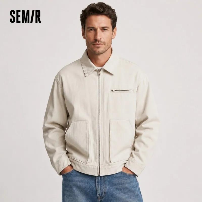 Semir Denim veste hommes Vintage Detroit Style vêtements de travail pur coton décontracté extérieur manteau 2025 automne hiver mode