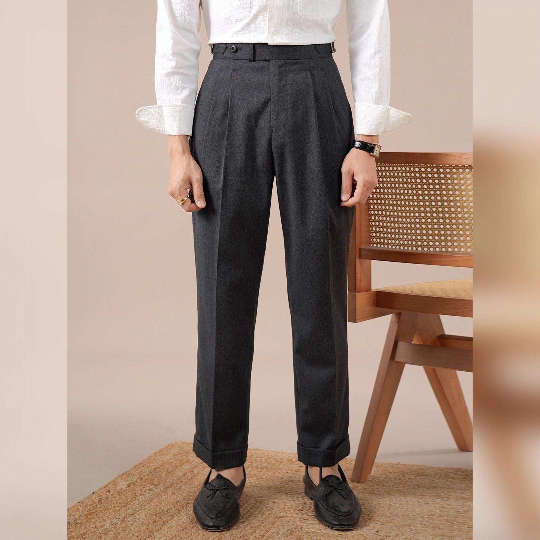 Pantalon de costume homme Naples à double pli