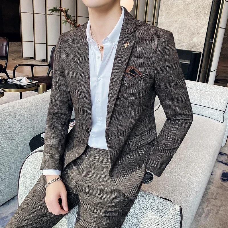 Costume en chanvre (Blazer + Pantalon) pour homme