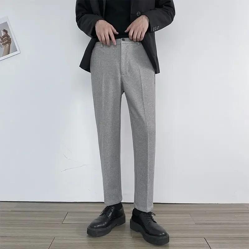 Pantalon kaki coupe cintrée pour hommes marron Tressed homme costumes pantalons pas cher été 2025 nouveau dans la robe