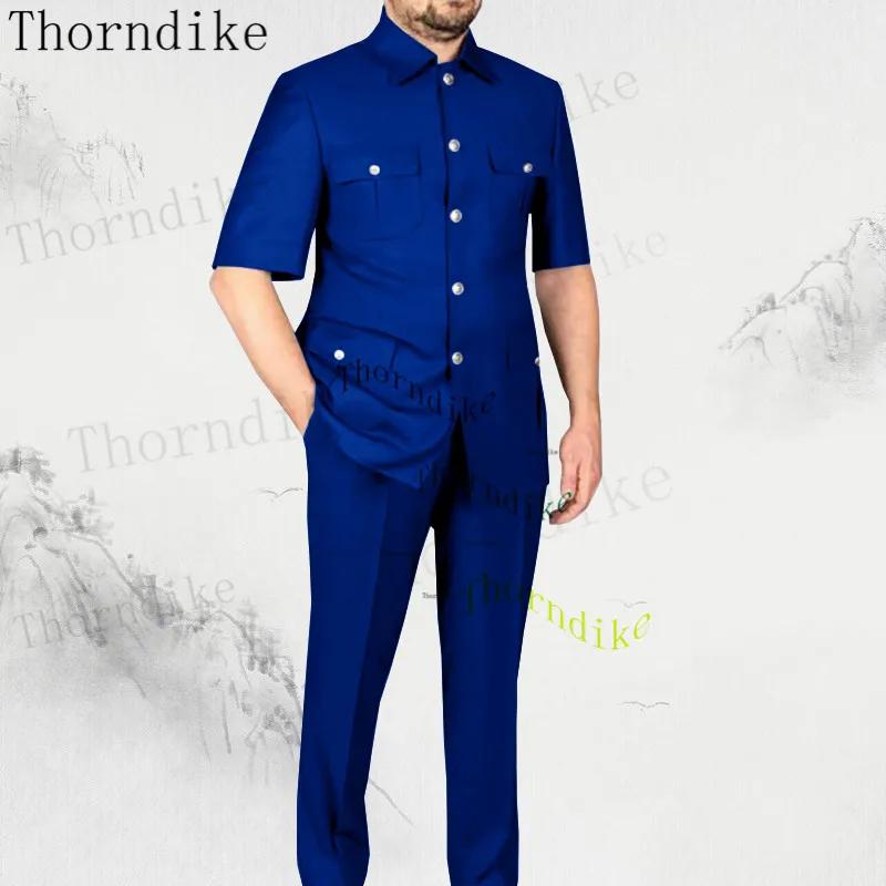 Thorndike sur mesure hommes Costume 2 pièces classique gris foncé