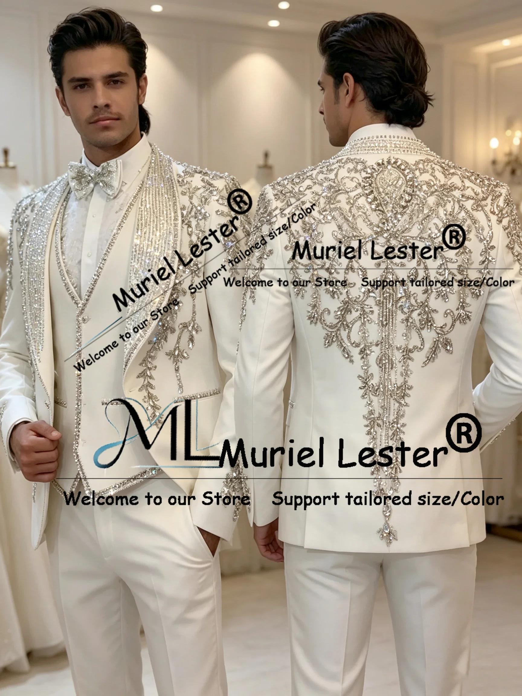 Costume de Mariage Exquis pour Homme – Blazer de Marié Scintillant à Paillettes et Revers Élégant – Tenue Formelle avec