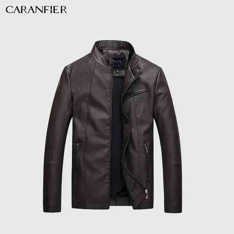CARANFIER hommes vestes en cuir manteaux d'hiver
