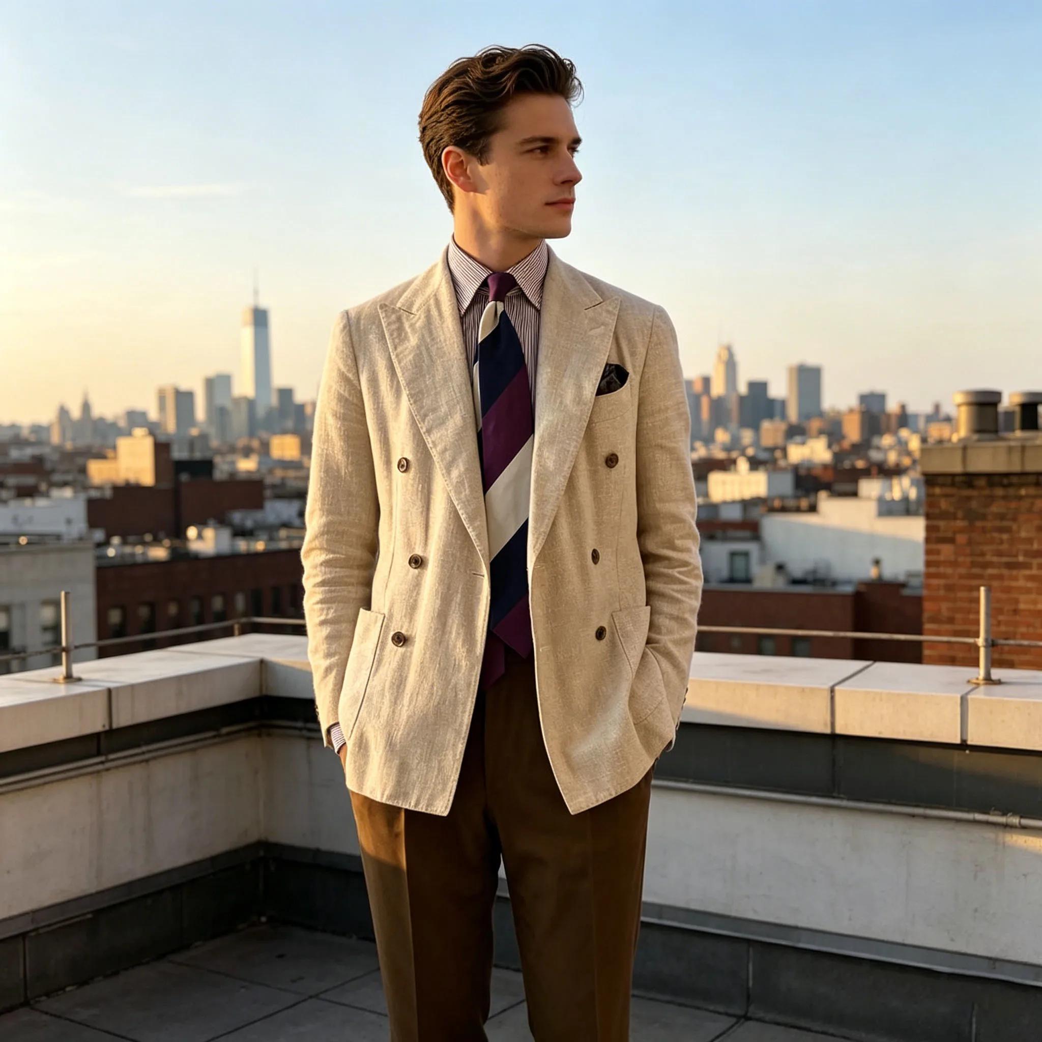 Blazer en lin élégant pour homme