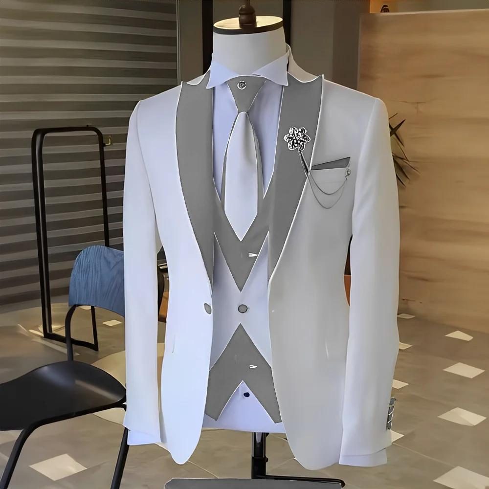 Costume Blanc et Noir pour Homme