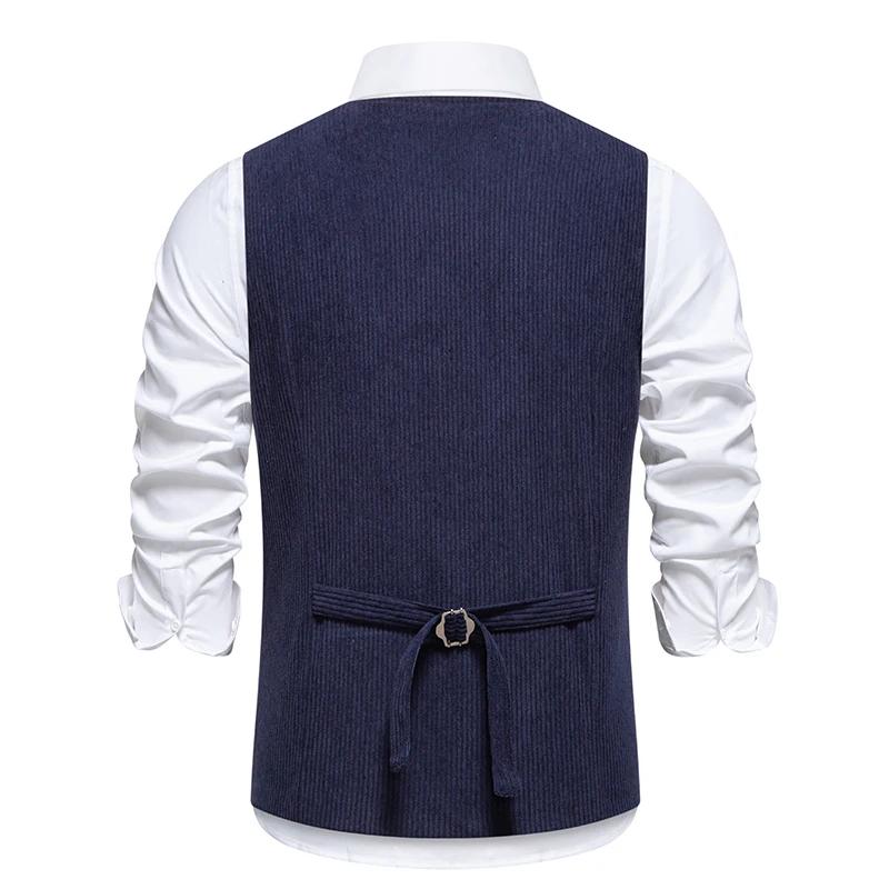 Gilet vintage en velours côtelé pour hommes