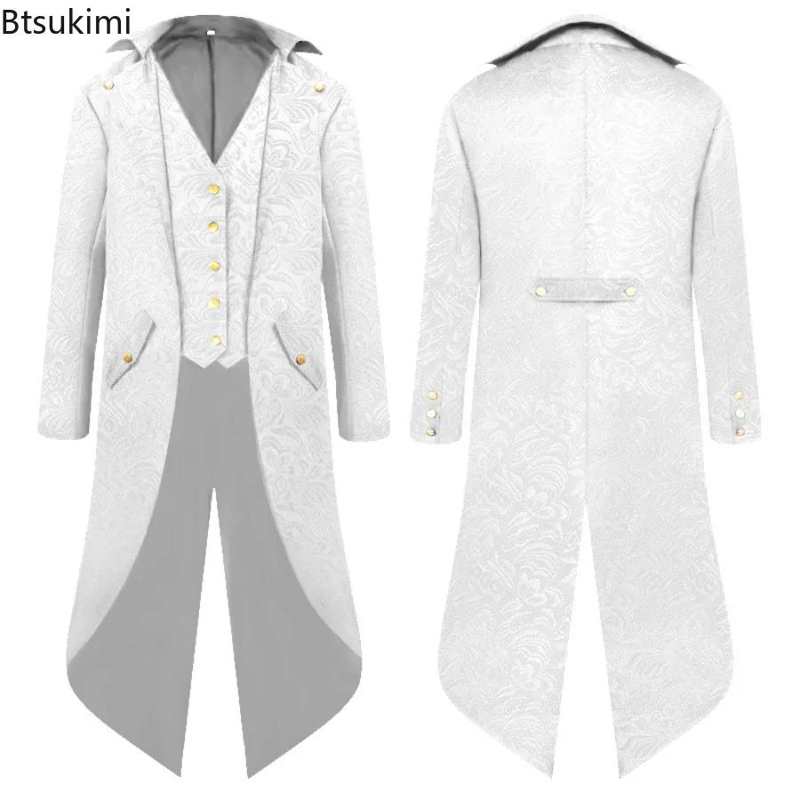 Veste de manteau en Jacquard rétro pour hommes