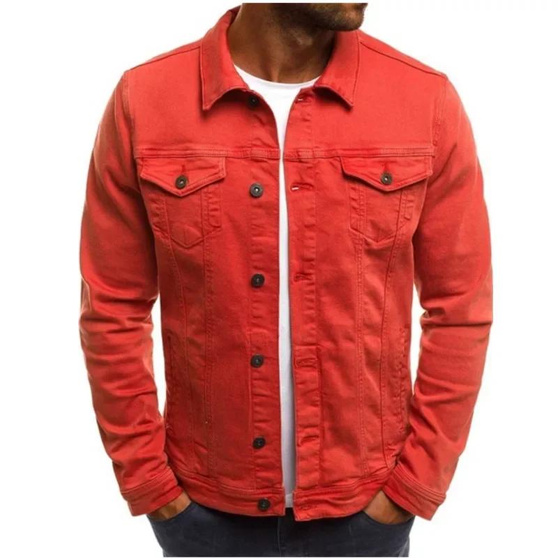 Veste en jean pour hommes M-4XL automne Vêtements Vestes de mode Solide document Business Casual Multi-poches Manches longues Top Streetwear
