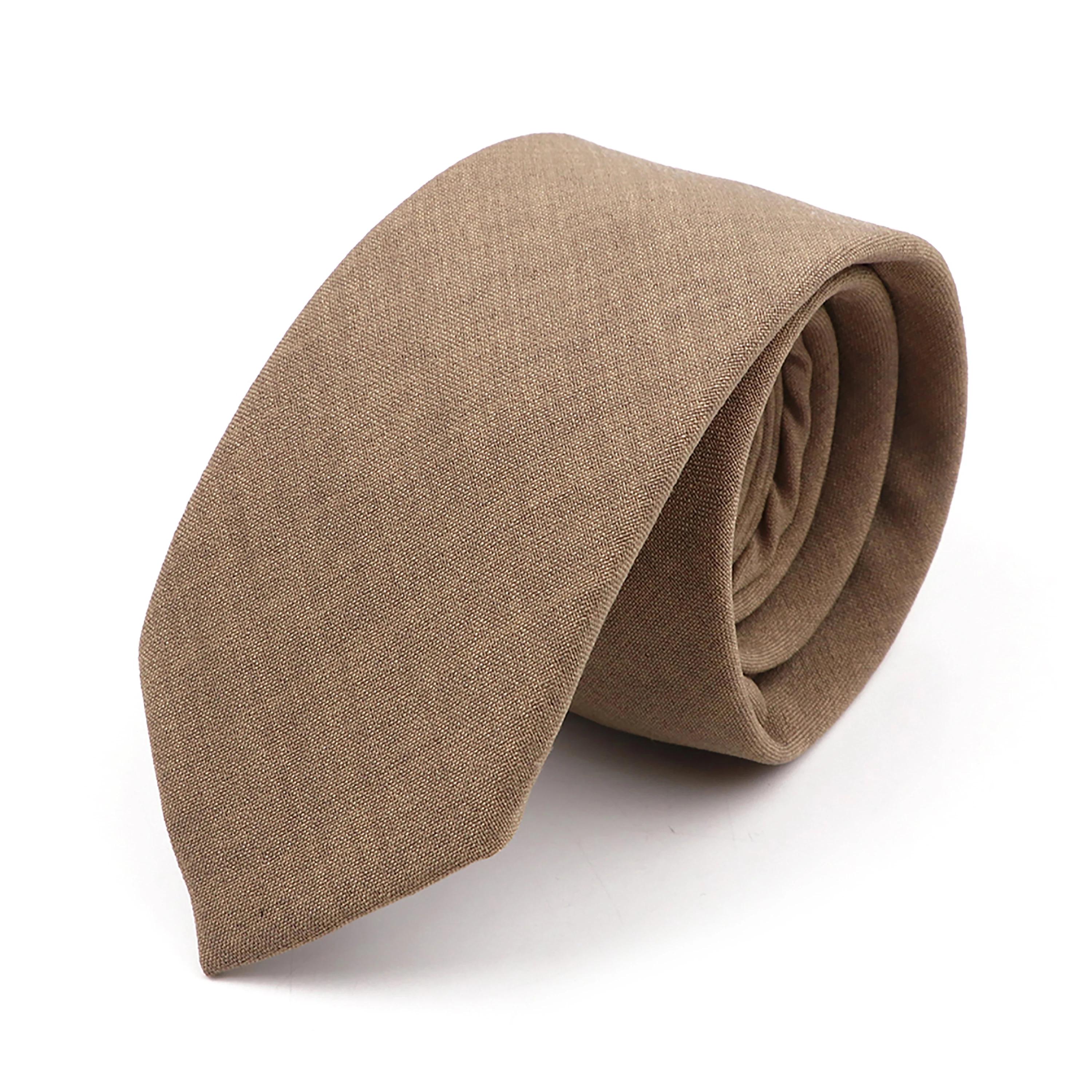 Coton doux couleur unie à la main hommes cravates sauge vert rose Orange maigre cravate pour fête de mariage chemise
