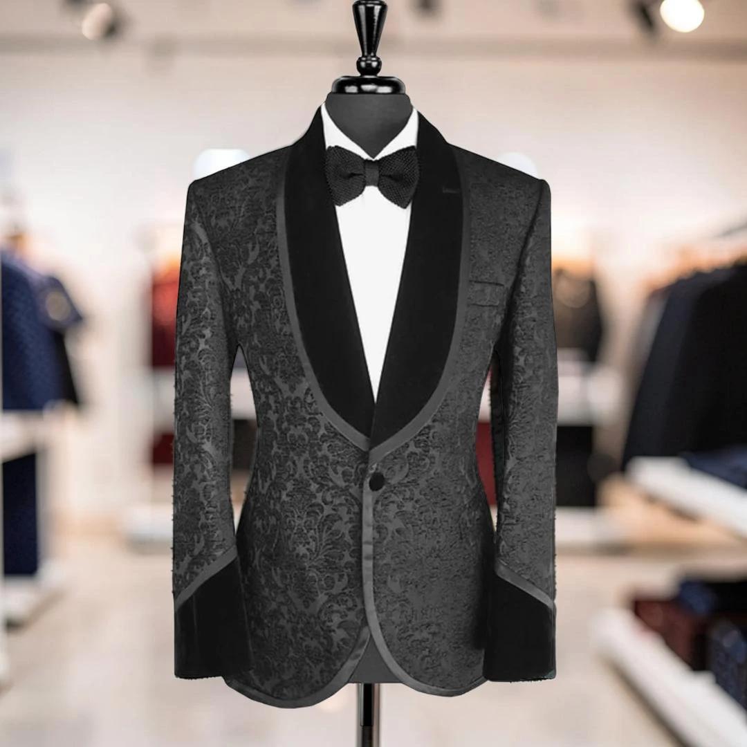 Veste de Mariage en Jacquard pour Homme