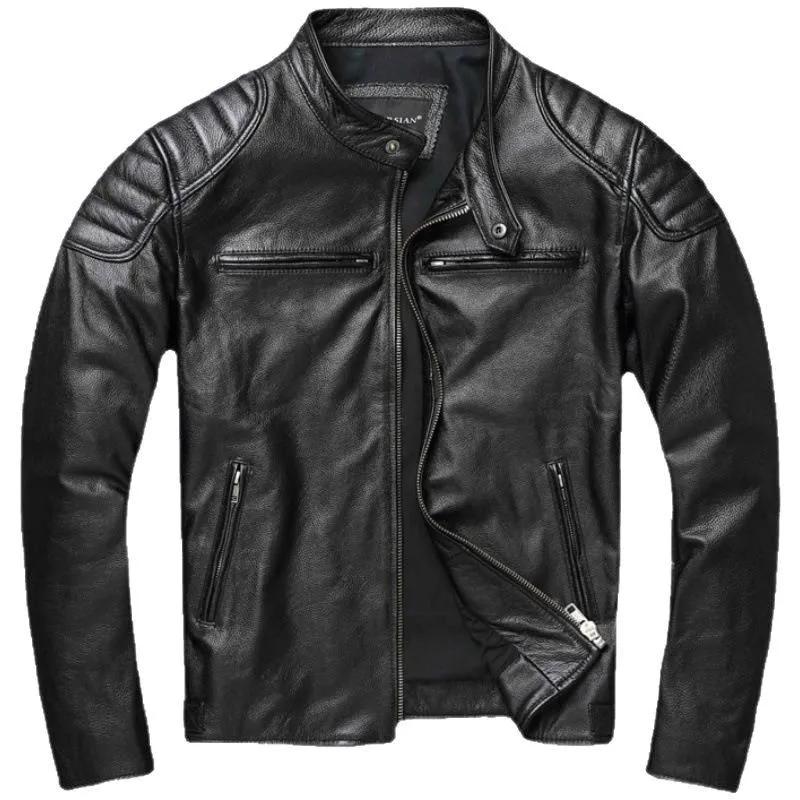 2025 nouvelle veste en cuir hommes