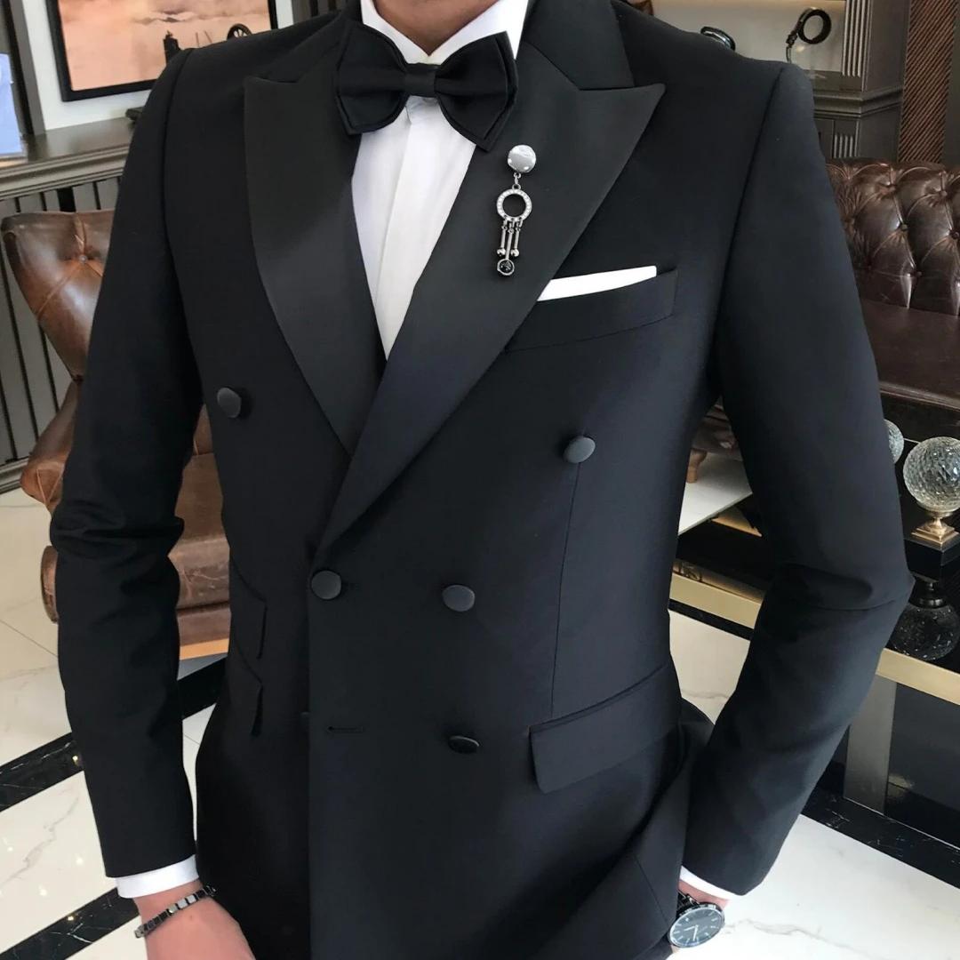 Costume 2 pièces noir pour hommes