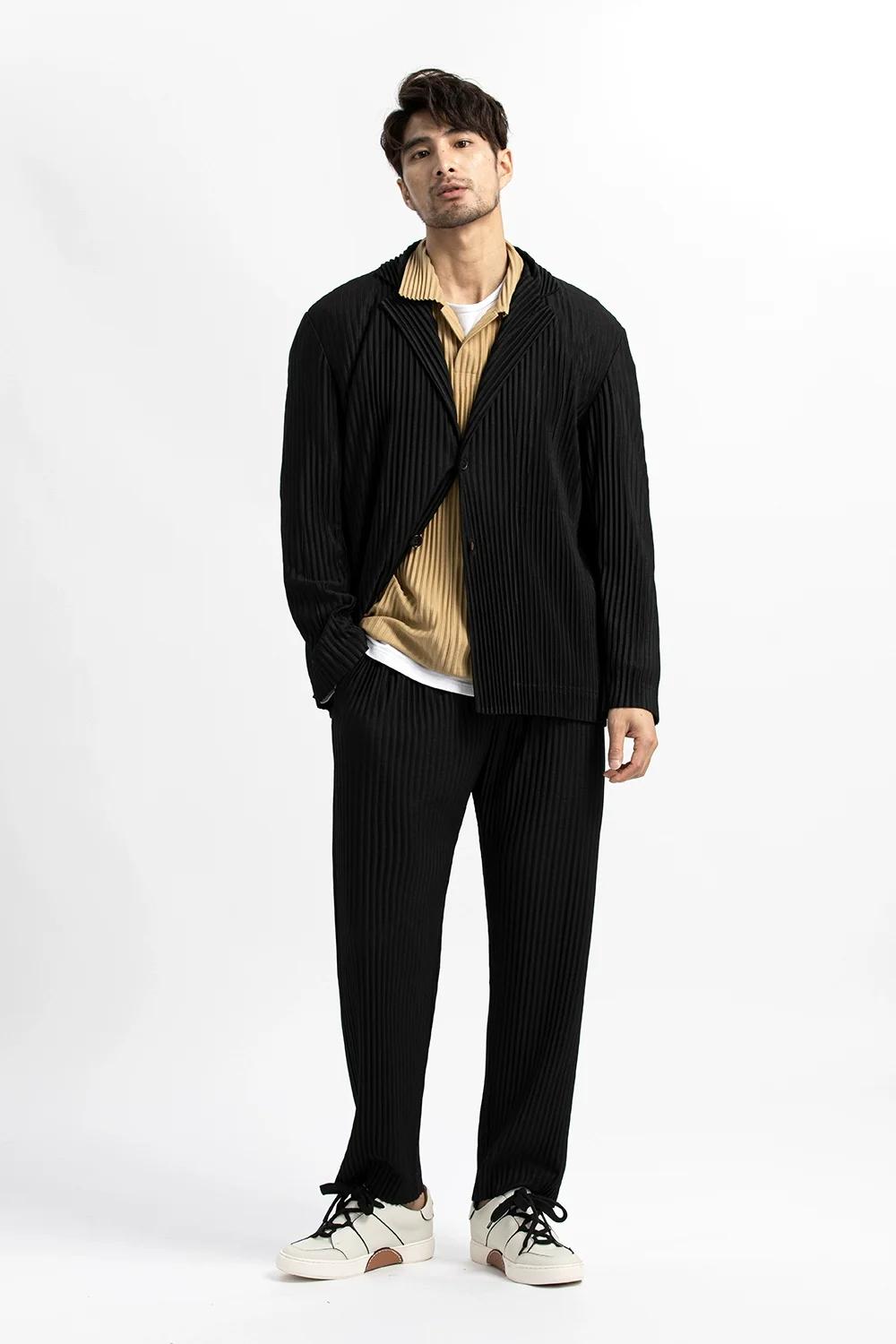 Blazer plissé Ata Yake pour hommes