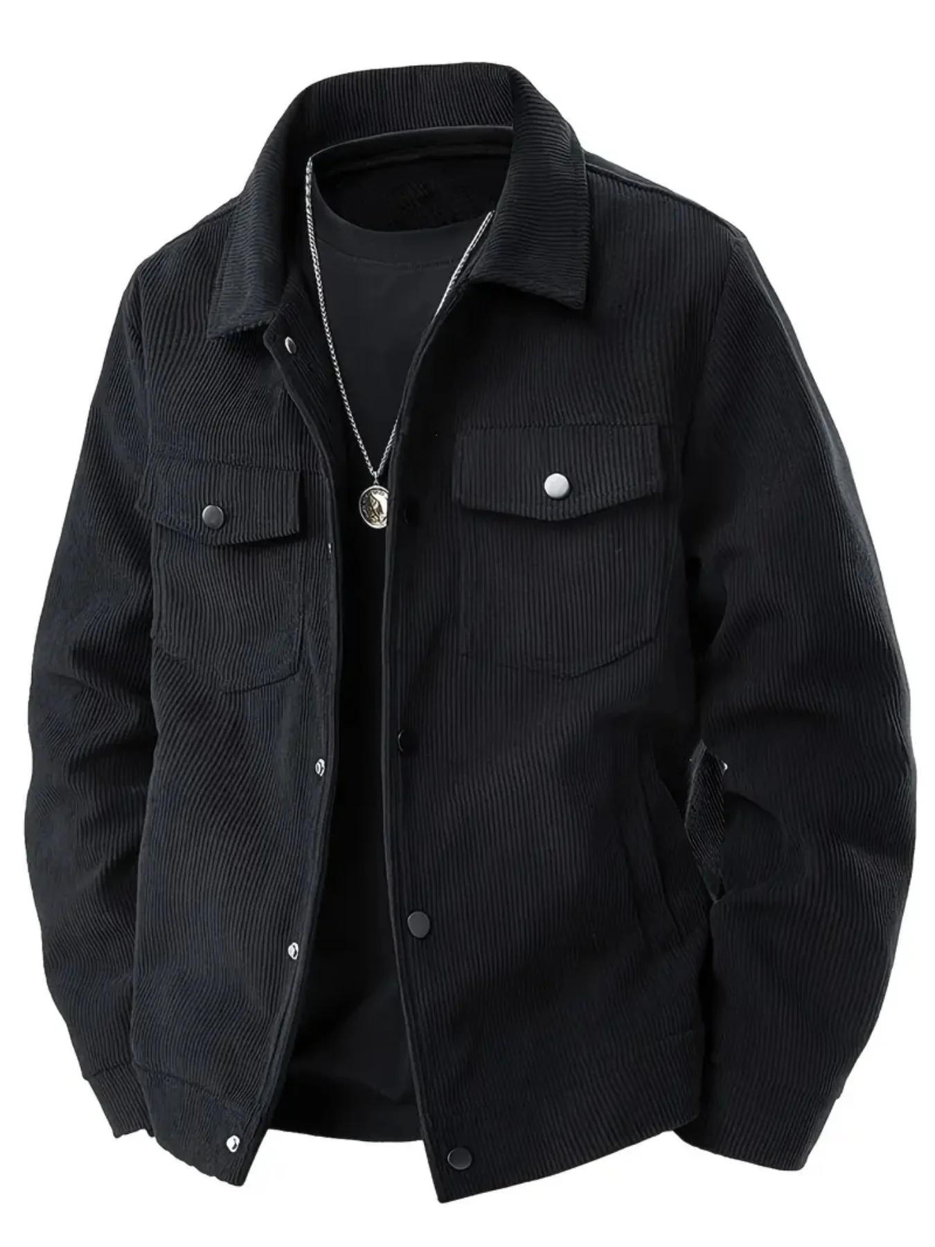 Nouvelle veste en velours côtelé pour homme automne 2025