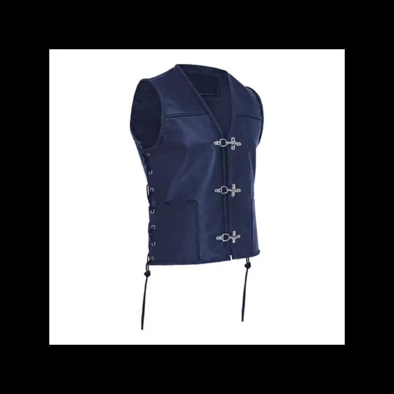 Gilet en cuir Vintage pour hommes