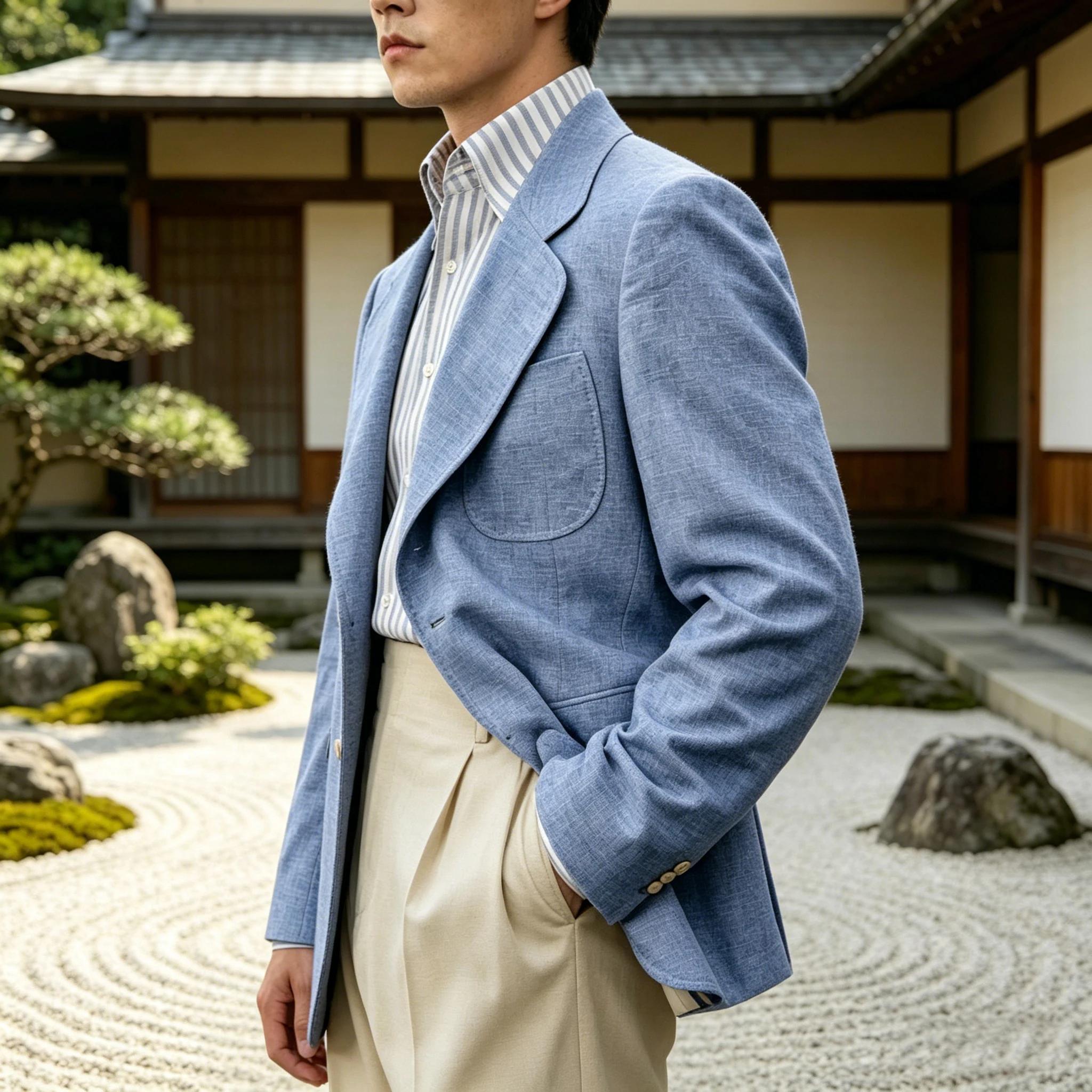 Blazer en lin pour homme