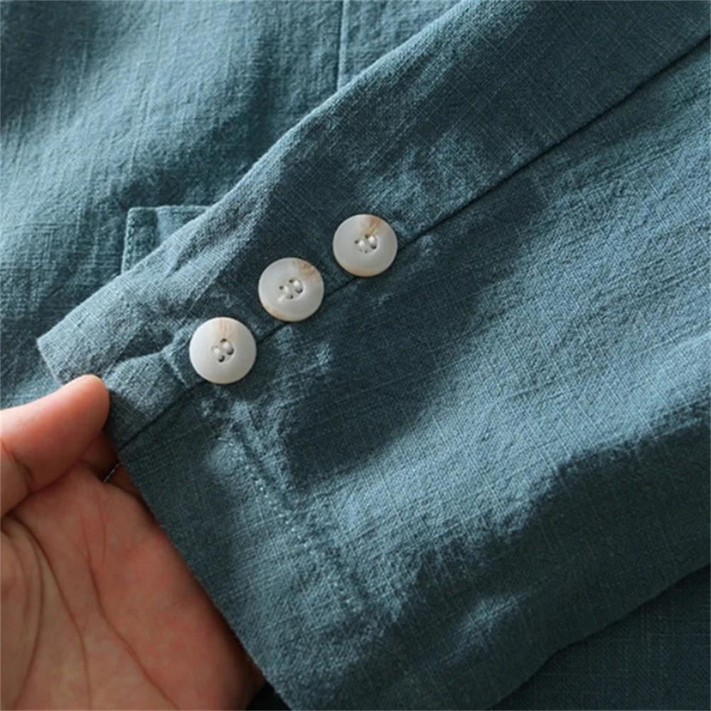 Veste de costume en lin pour hommes