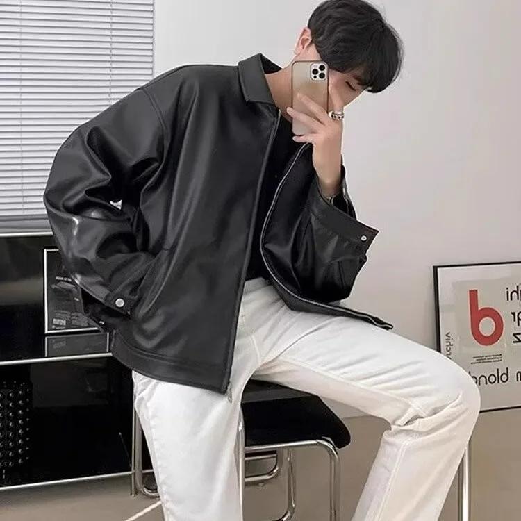 Veste en cuir pour hommes