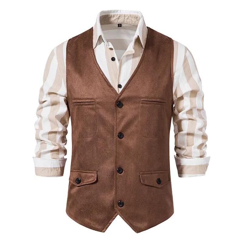 Gilet marron pour hommes