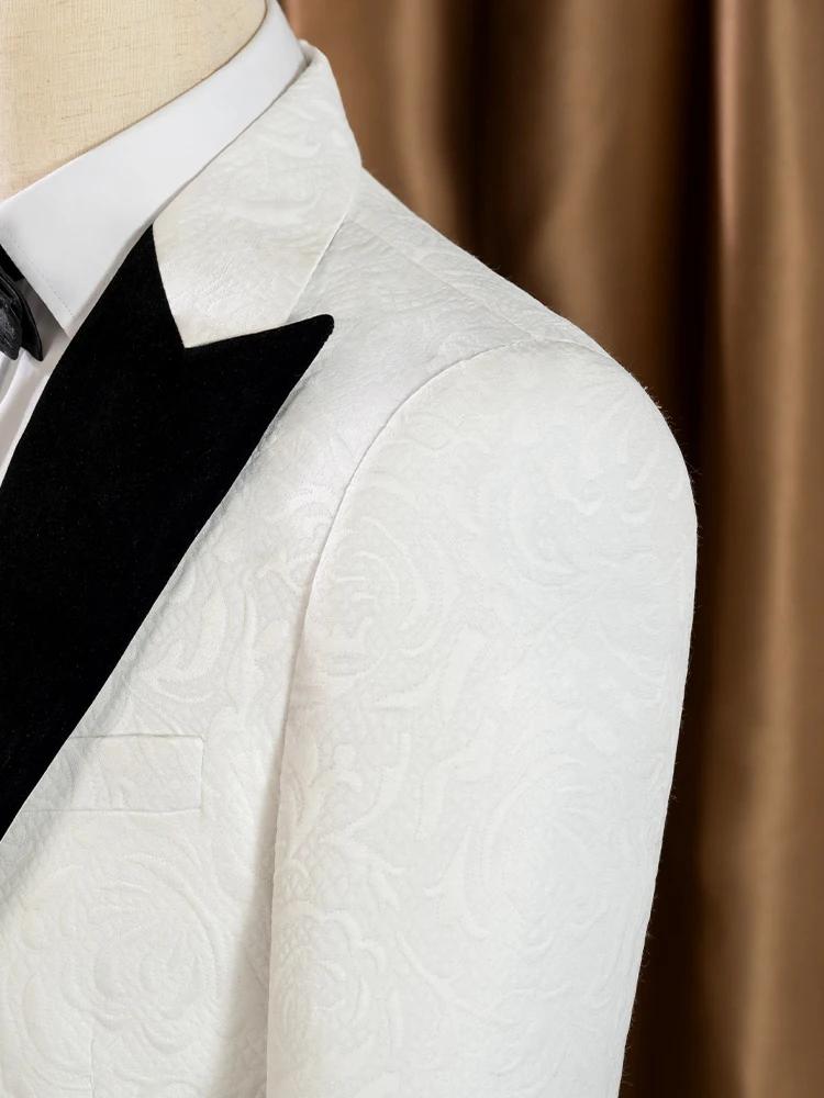 Ensemble de costume de mariage pour marié 3 pièces (veste + gilet + pantalon) de haute qualité